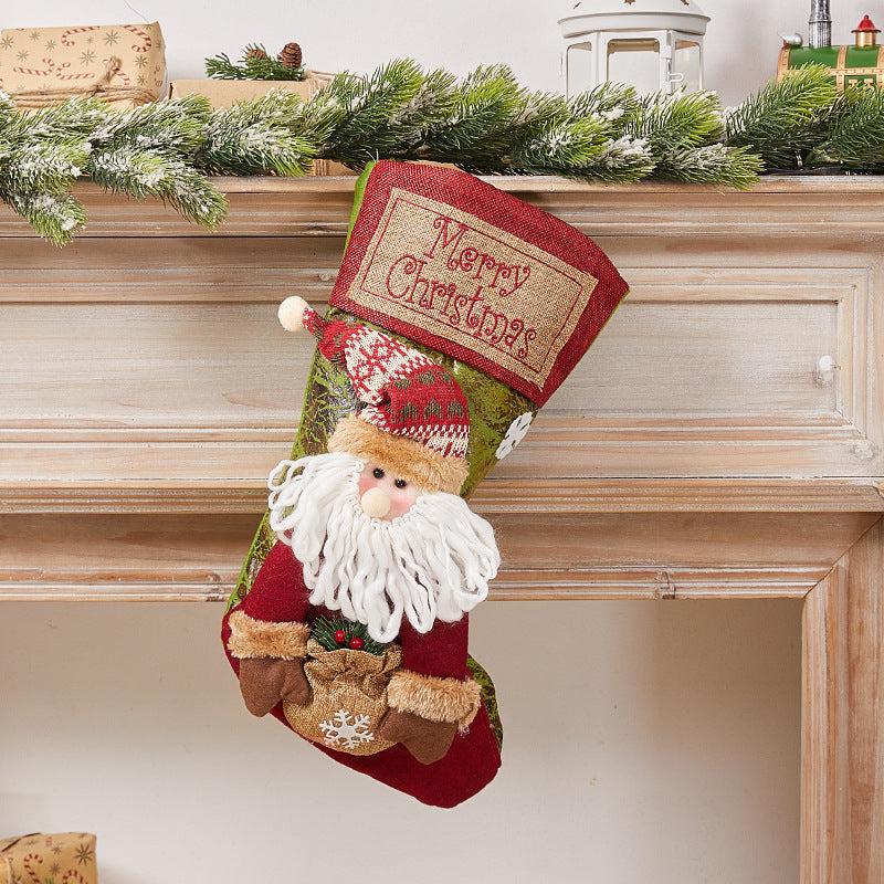 Festive Christmas stocking with nostalgic design Bowlift