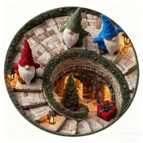 Festive Gnome-Themed Area Mat Bowlift