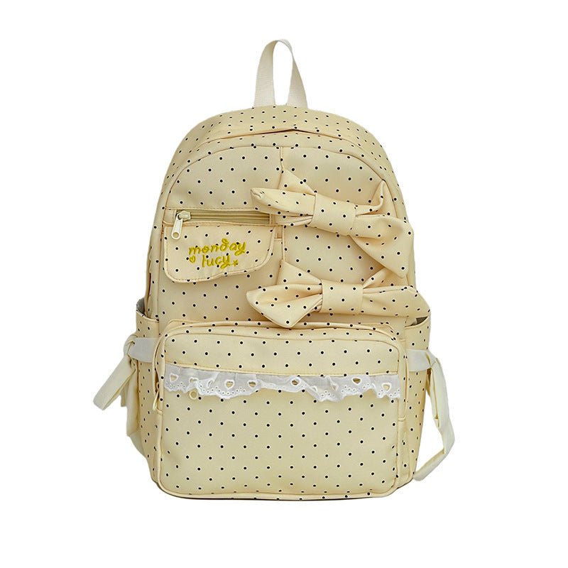 Cute Bow-Embellished School Backpack Bowlift