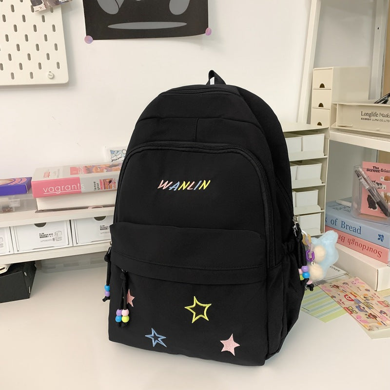 Playful Star-Embellished Backpack Bowlift