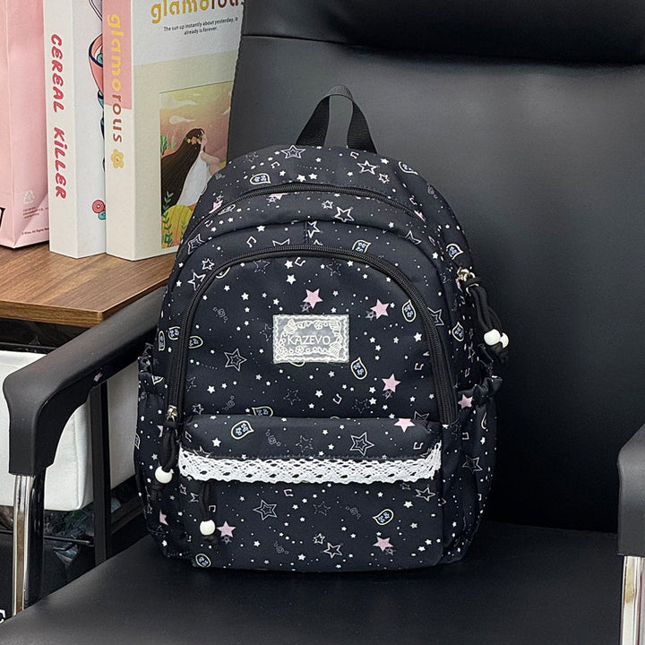 Cartoon-Themed Multi-Pocket Backpack Bowlift