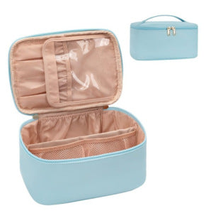 Cosmetic Organizer Bag with Structured Design and Versatile Compartments Bowlift