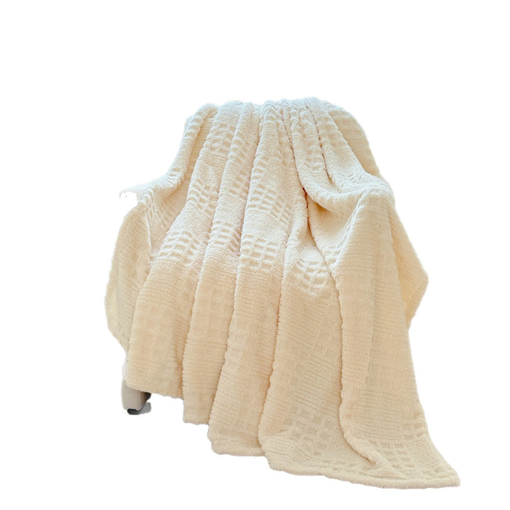 Plush Textured Throw Blanket Bowlift