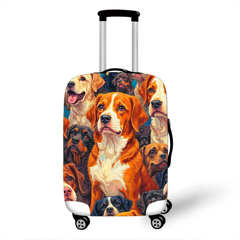 Unisex hard shell suitcase with colorful cat design Bowlift