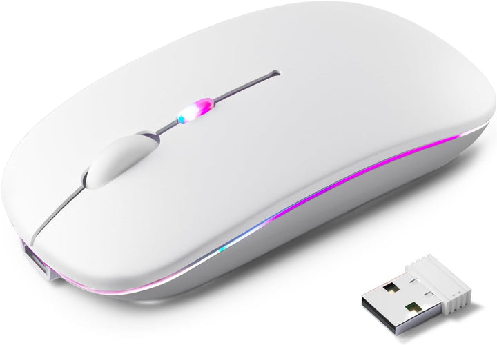 Ergonomic Wireless Gaming Mouse with RGB Lights Bowlift