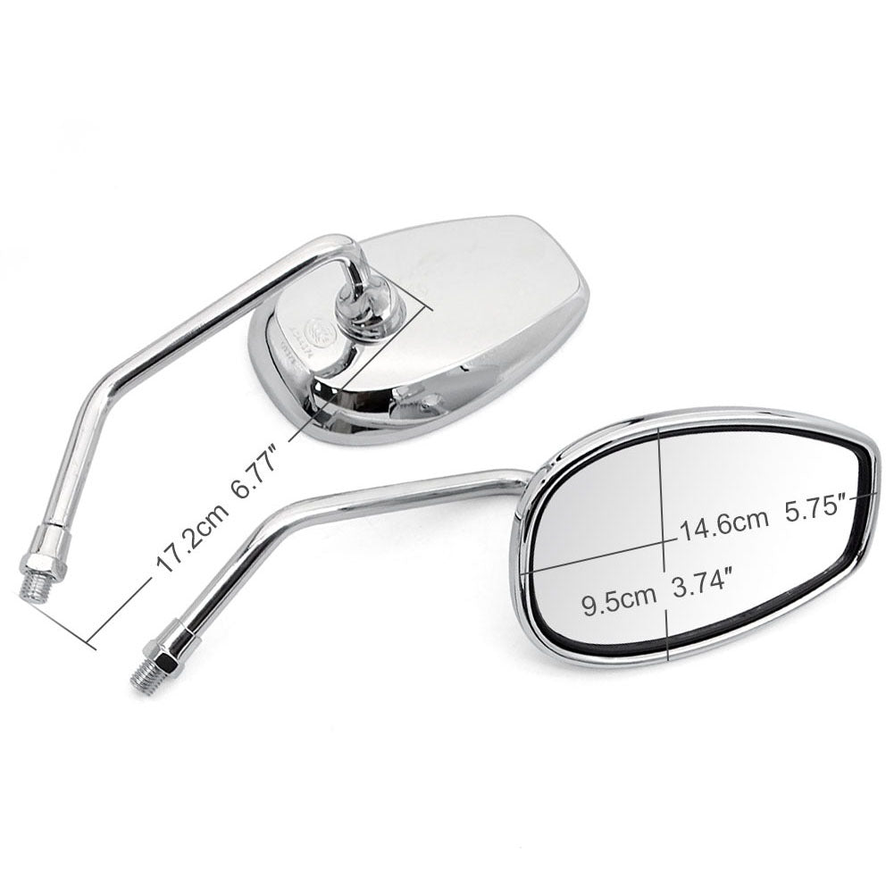 Motorcycle rearview mirror with adjustable arm and high-reflective surface Bowlift
