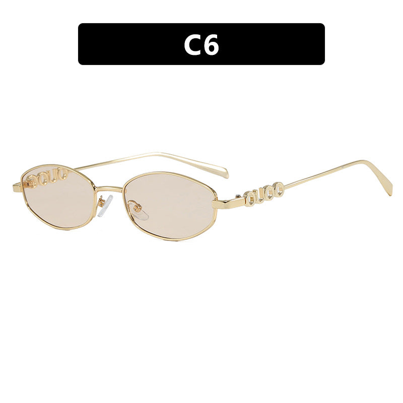 Women’s fashionable sunglasses with elegant stainless steel frame and UV protection Bowlift