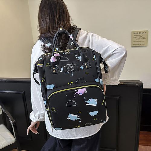 Whimsical Print Multi-Functional Baby Backpack Bowlift