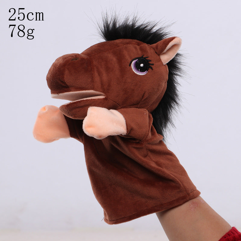 Plush Tiger Hand Puppet With Soft Fleece Movable Mouth Embroidered Features