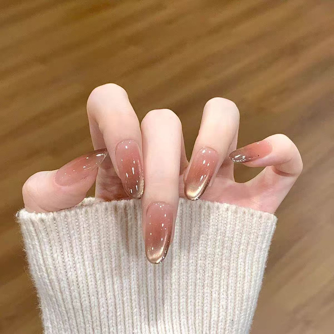 Ombre French Tip Press-On Nails Bowlift