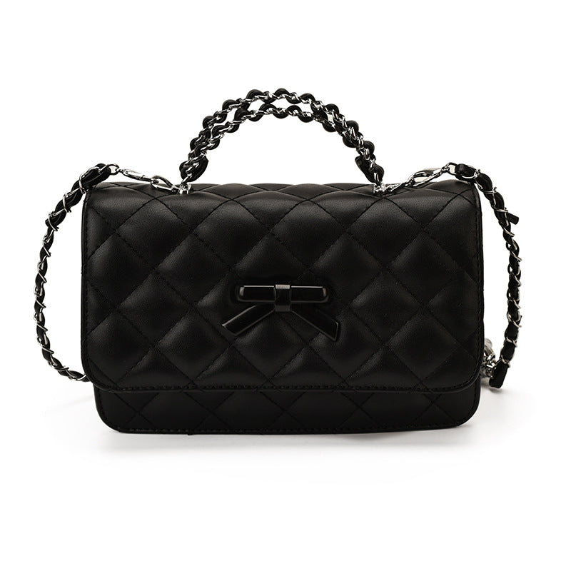 Quilted Bow-Detail Crossbody Bag Bowlift