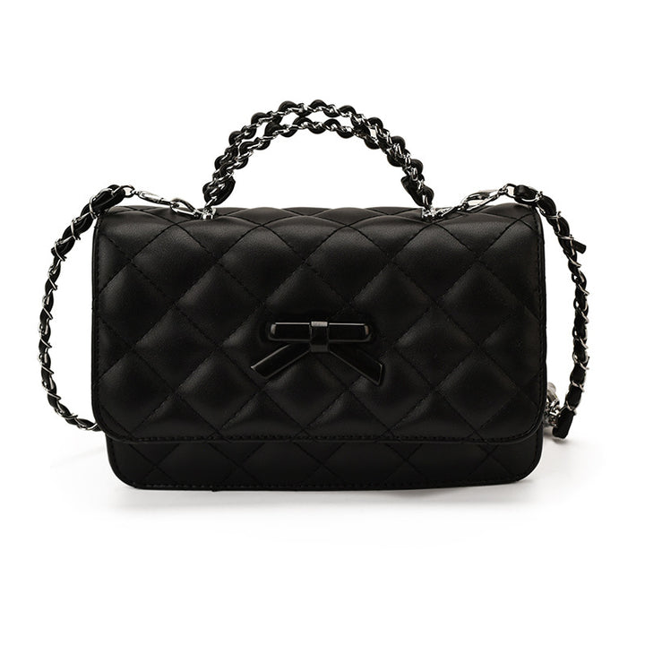 Quilted Bow-Detail Crossbody Bag Bowlift