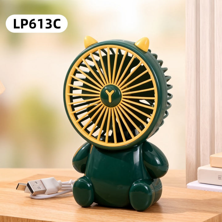 Women's portable USB handheld fan in playful animal design Bowlift