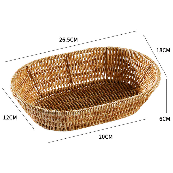 Unisex Rectangular Braided Basket with Ergonomic Design Bowlift