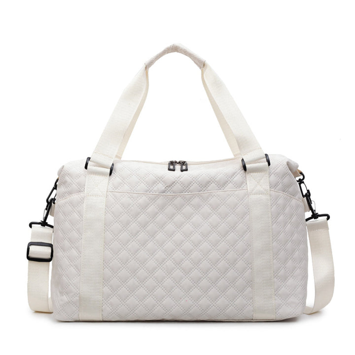 Quilted Fabric Travel Duffle Bag Bowlift