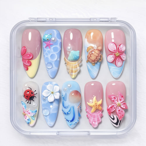 Themed Decorative Press-On Nail Set