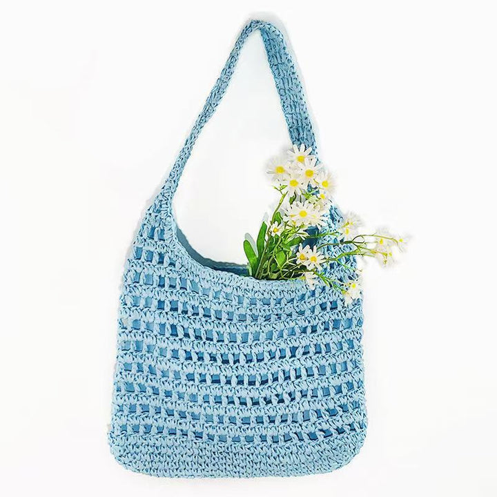 Macrame Shoulder Bag with Soft and Breathable Fabric Bowlift