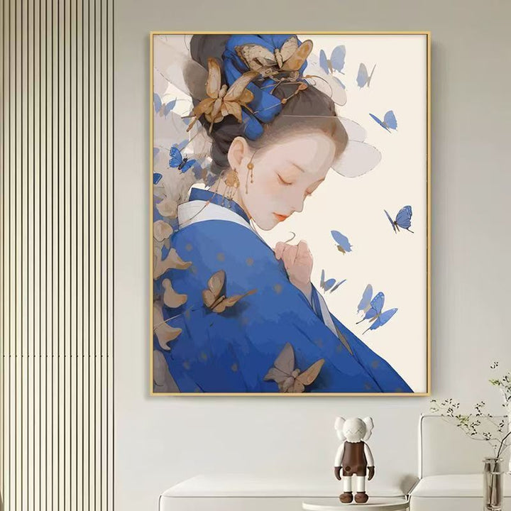 Elegant Butterfly-Themed Canvas Art Print Bowlift