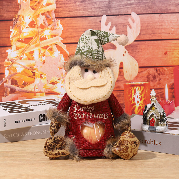 Cute Christmas gnome with gift sack Bowlift