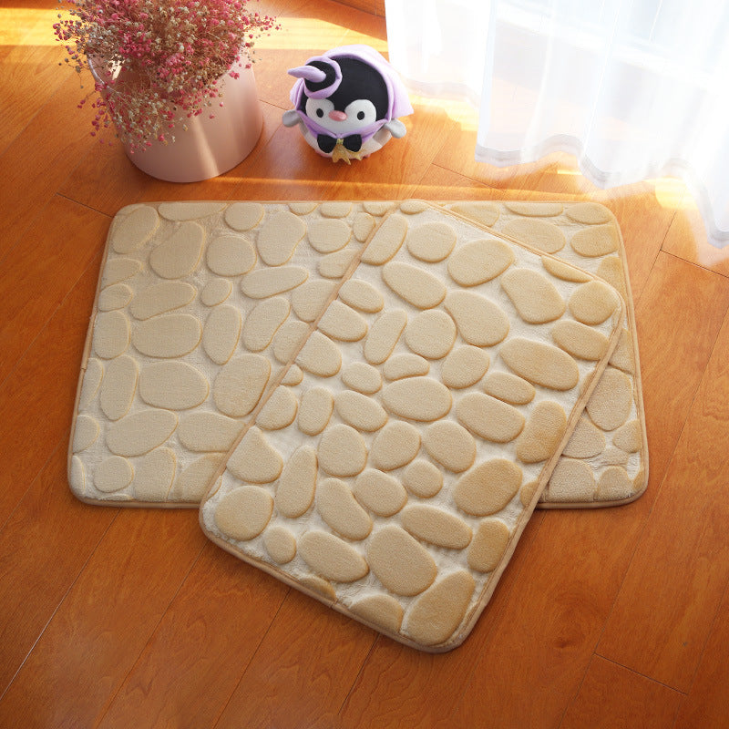 Cushioned Pebble Design Bath Mat Bowlift
