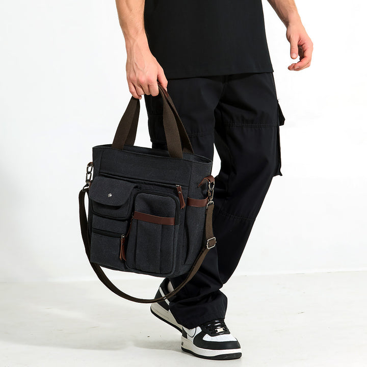 WoMulti-Pocket Canvas Tote Bag Bowlift