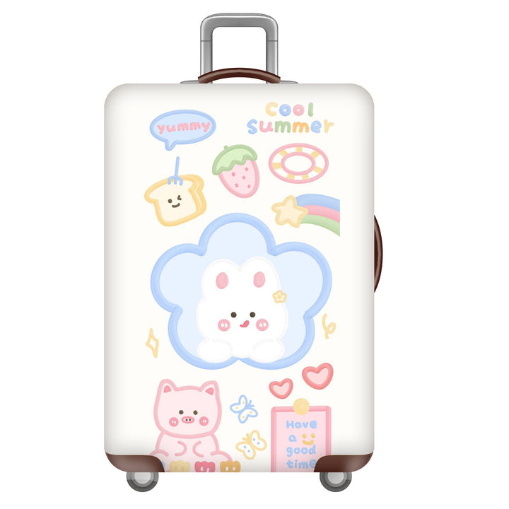 Women's Hard Shell Suitcase with Cheerful Bowlift Design