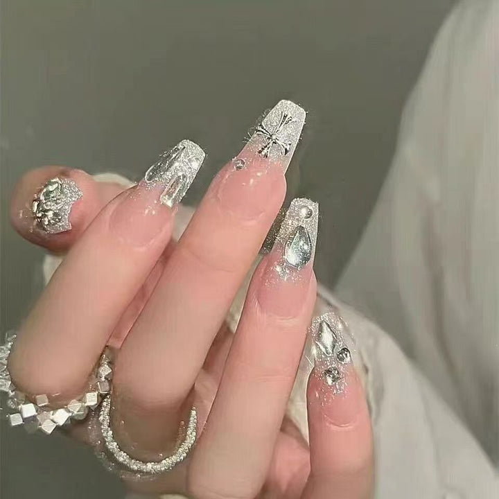 Artistic Floral Press-On Nail Set