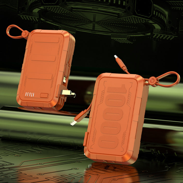 Portable power bank with robust housing and integrated fast charging function Bowlift