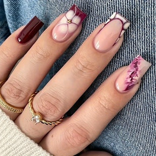 Trendy Ombre Nail Extensions Bowlift