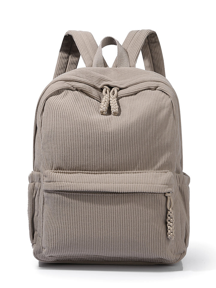 Casual Corduroy Backpack Bowlift