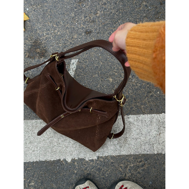 Luxurious Suede Tote Bag Bowlift