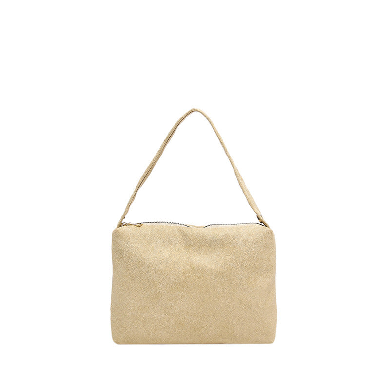 Suede Shoulder Clutch Bag