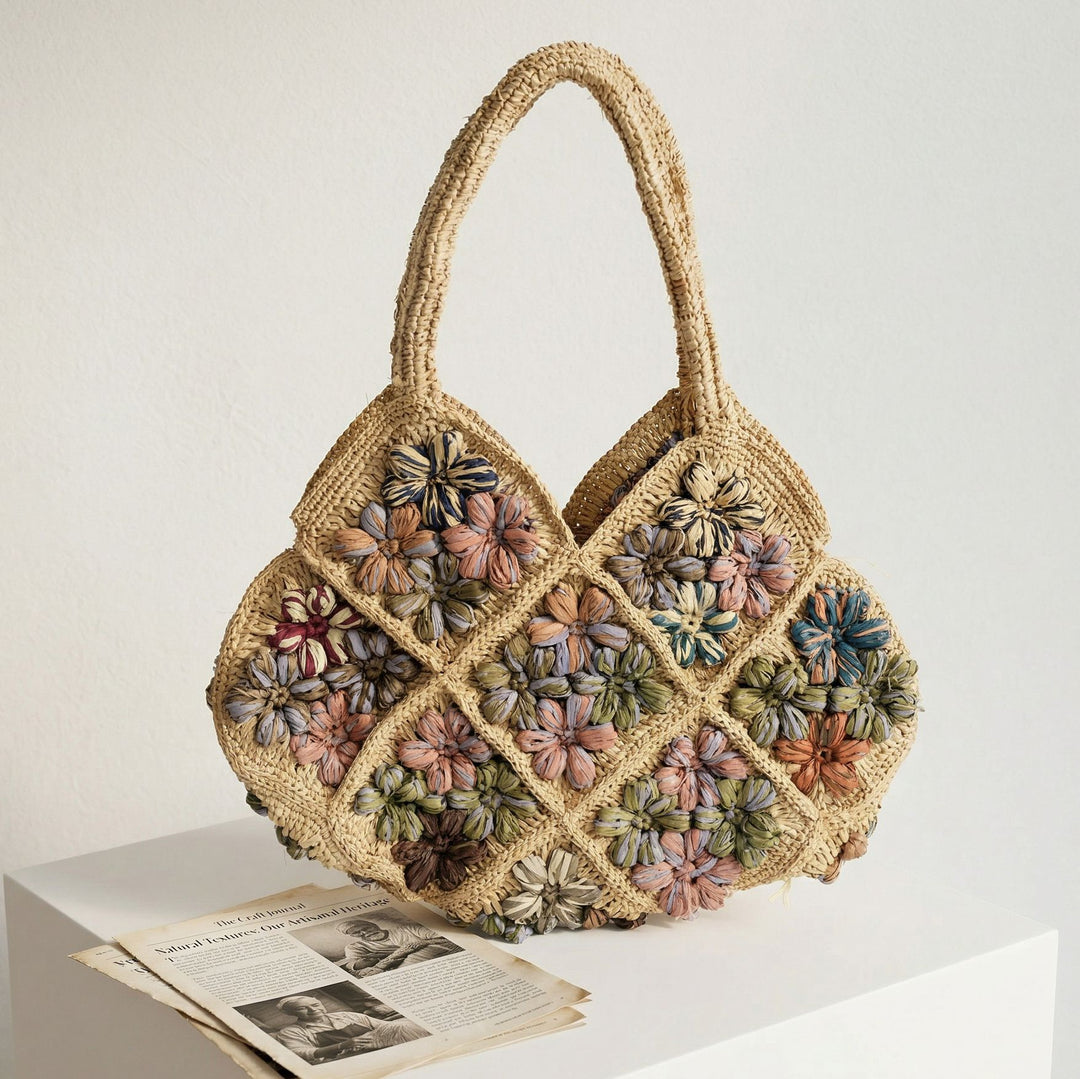 Macrame Bag with Floral Pattern Bowlift