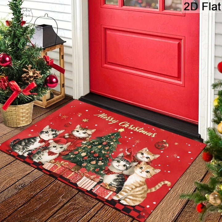 Festive Holiday Area Rug Bowlift