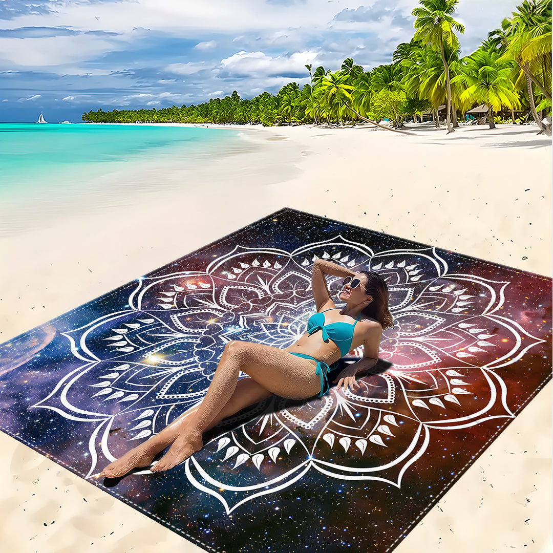 Mandala Design Beach Mat Bowlift