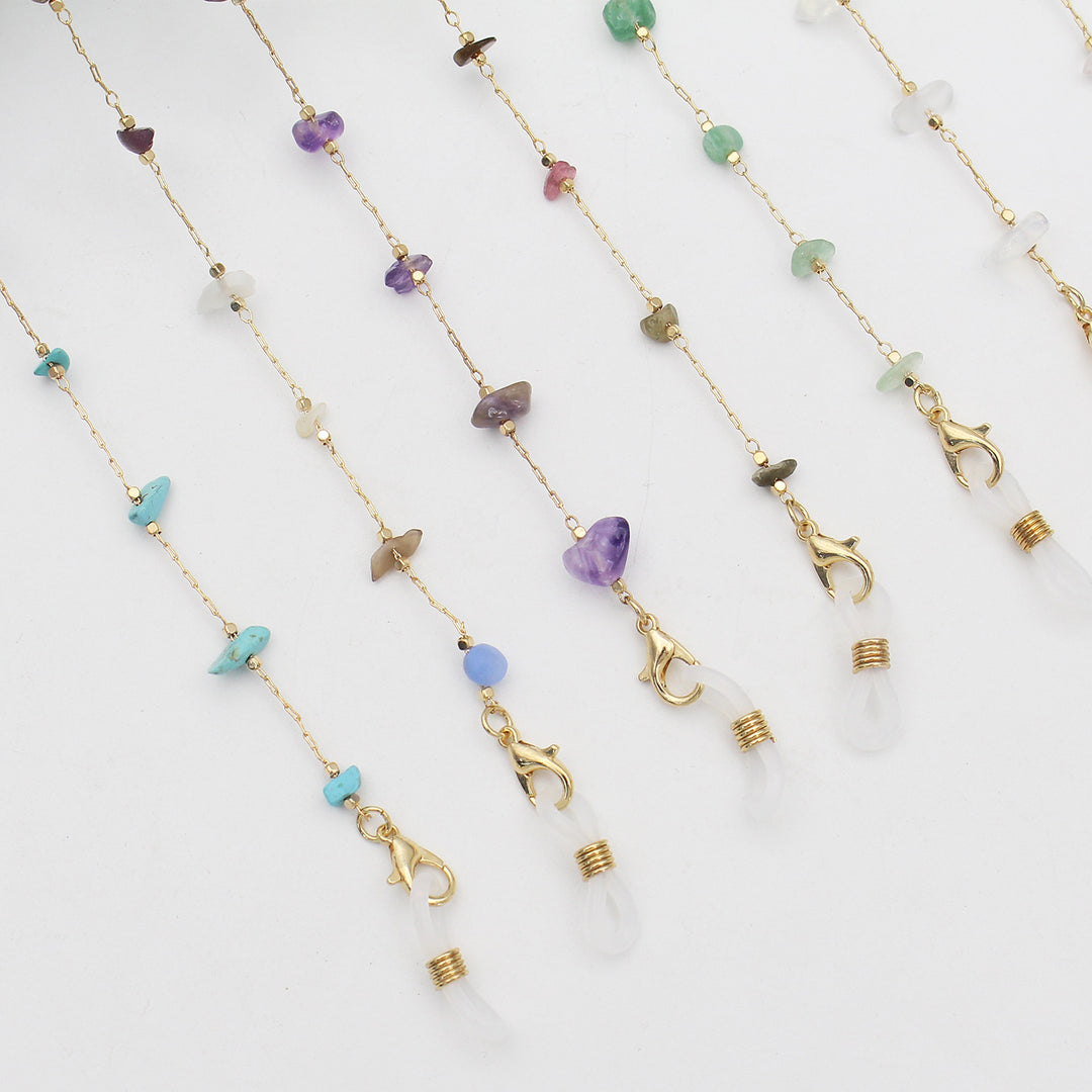 Elegant Crystal-Embellished Eyewear Chain Bowlift