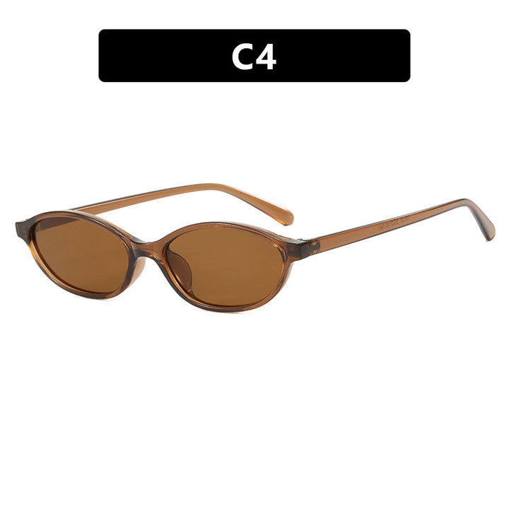 Women's fashionable sunglasses with elegant oval frame and UV protection Bowlift