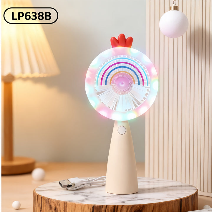 Women's portable multifunction fan with LED lighting Bowlift