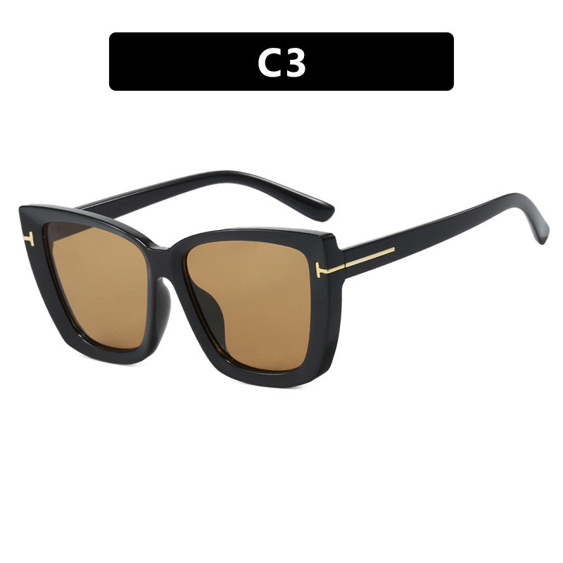 Women's large sunglasses in modern design with trendy tortoise pattern Bowlift
