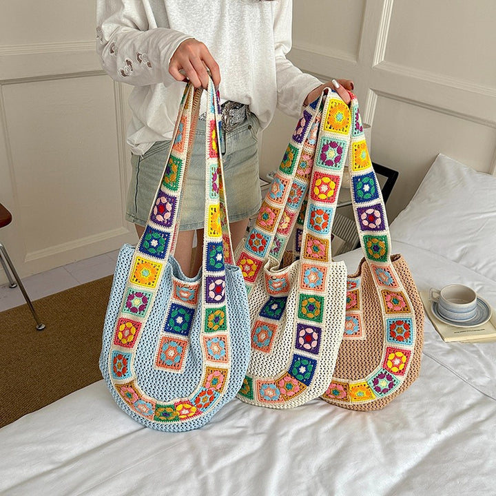 Crochet Patchrk Sling Bag Bowlift