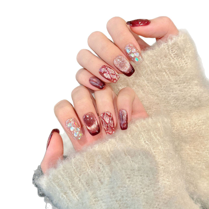 Artistic Glitter Ombre Press-On Nail Set