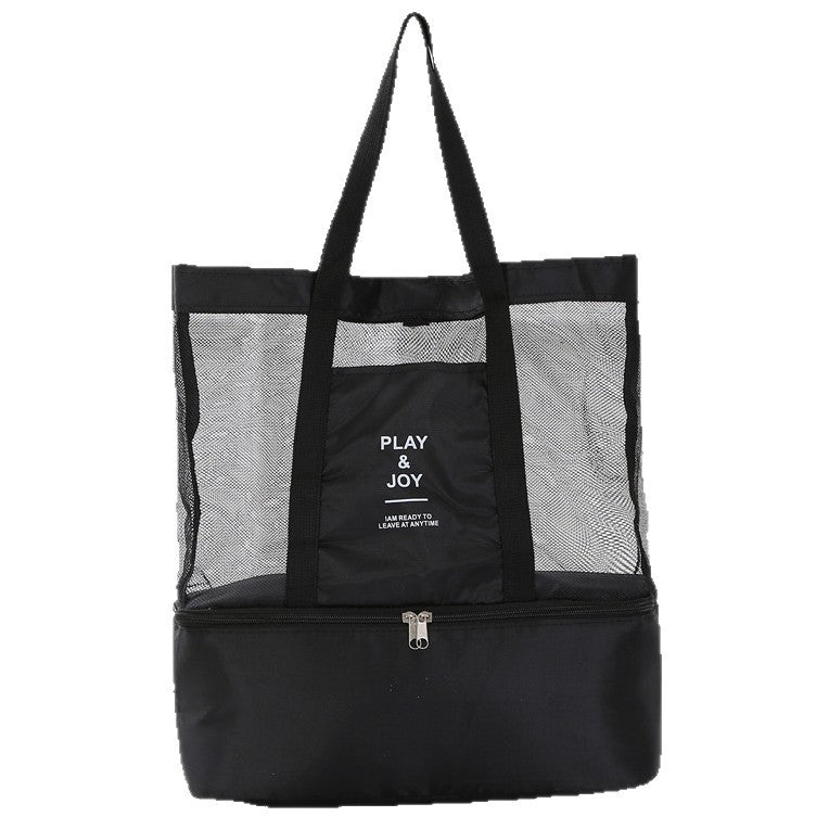 Versatile Multi-Pocket Mesh Beach Tote Bowlift
