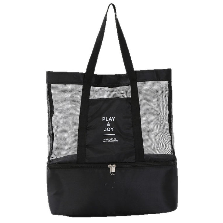 Versatile Multi-Pocket Mesh Beach Tote Bowlift