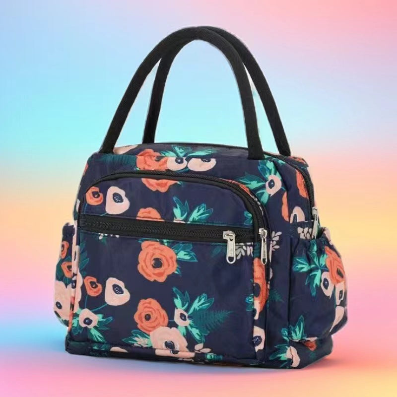 Insulated Cat Print Lunch Cooler Bag Bowlift