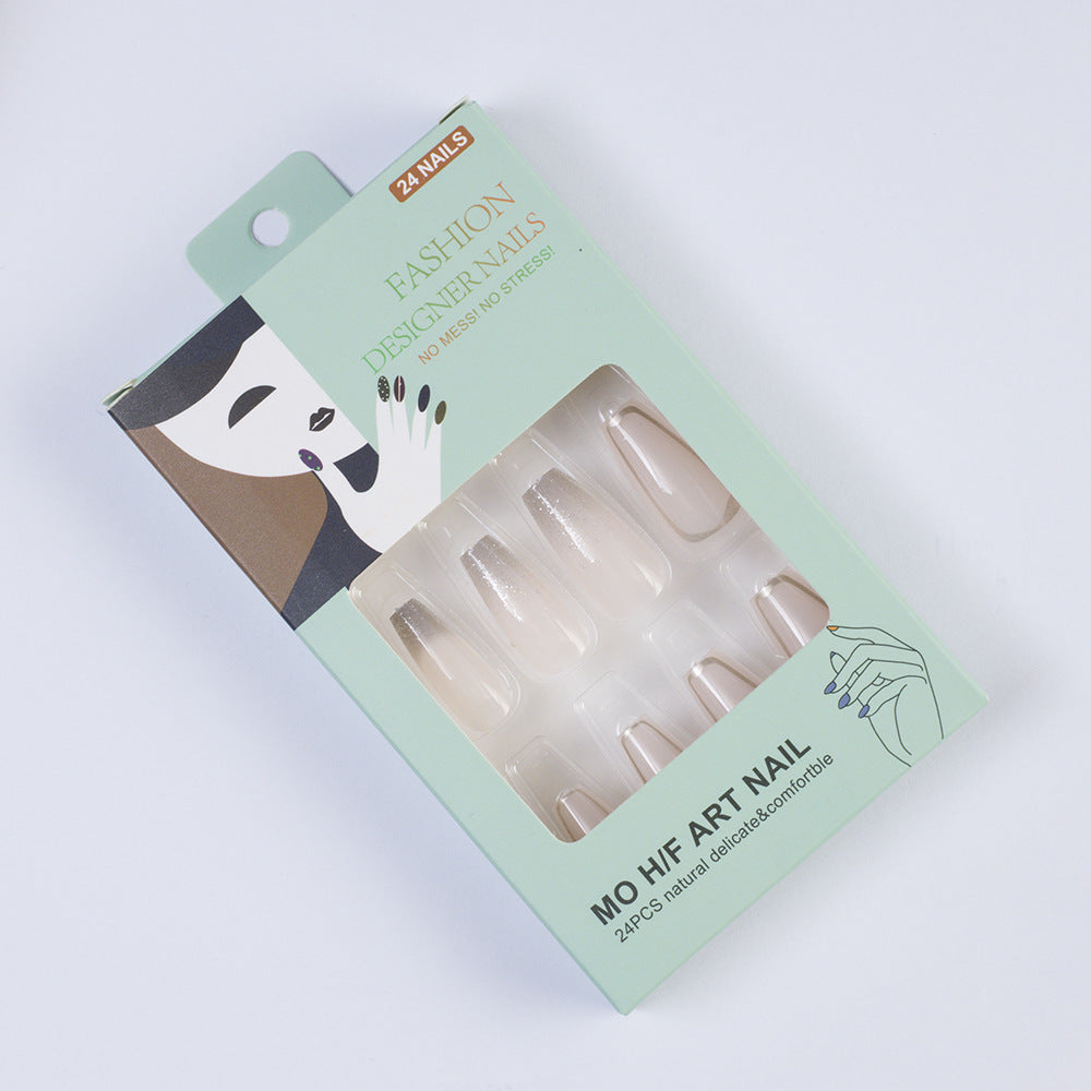 Artificial nails with elegant glitter accents Bowlift
