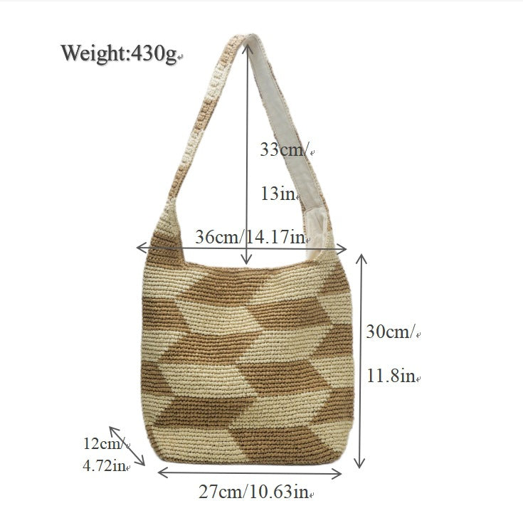 Stylish handbag made of natural weave Bowlift
