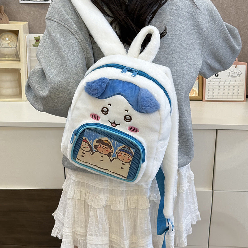 Plush backpack with bunny design Bowlift