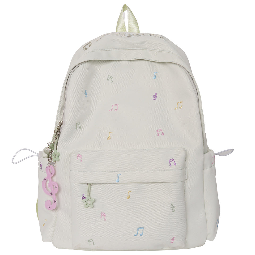 Musical-Themed Casual Backpack Bowlift