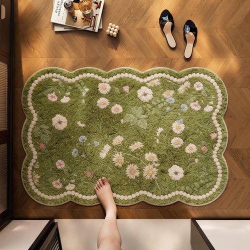 Floral Patterned Area Rug Bowlift