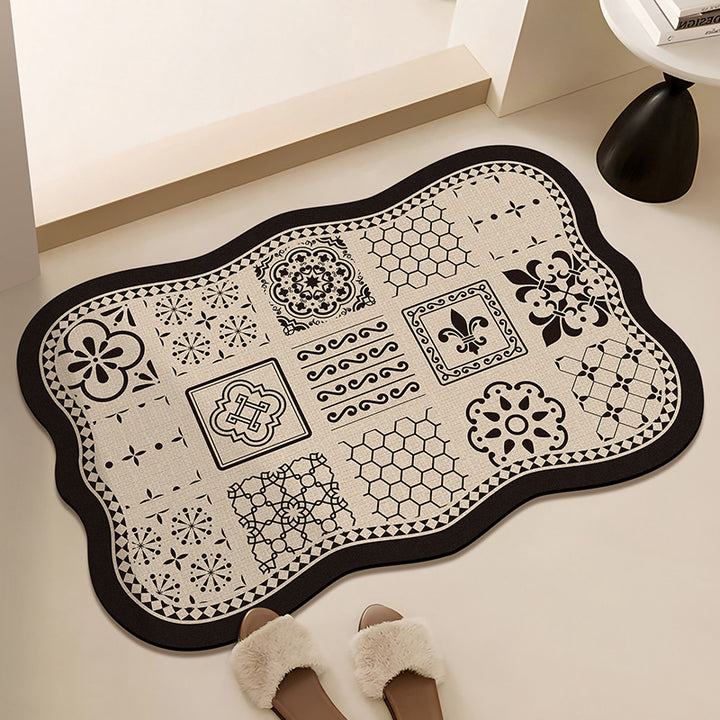 Floral-Printed Bath Runner Bowlift